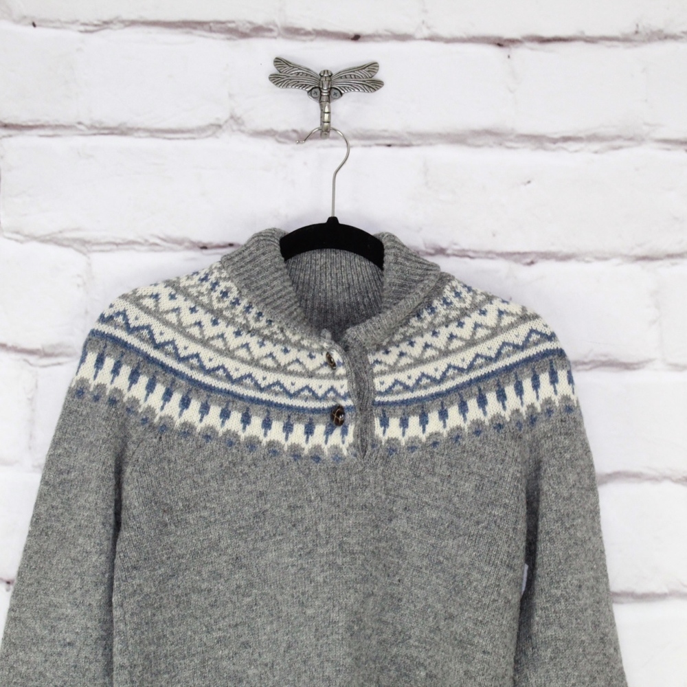 Relume Journal Standard Gray 100% Wool Knitted Pullover Sweater Size S - Picture 2 of 8